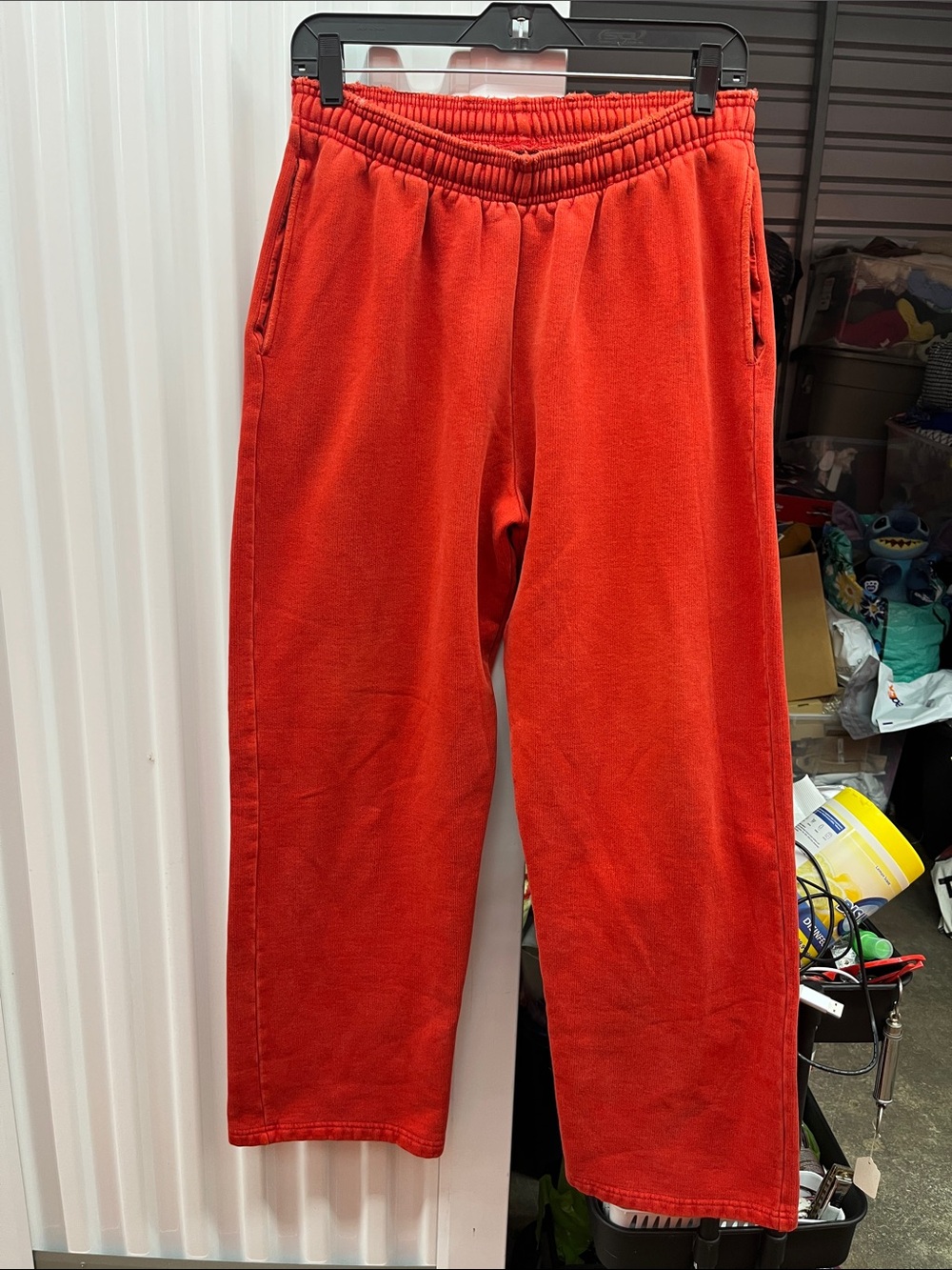 Steve & Barry's Red Wide Leg Fleece Pants